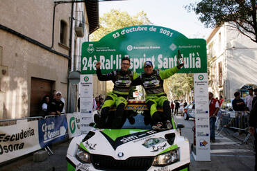 [Translate to Castellano:] Albert Orriols al Rally sprint Sant Julià